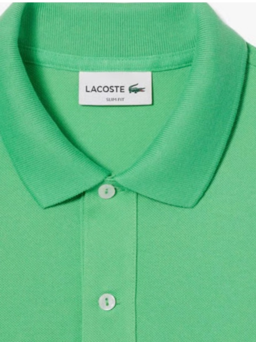 Lacoste Men's L.12.12 Slim Fit Polo Shirt Green Size Large L